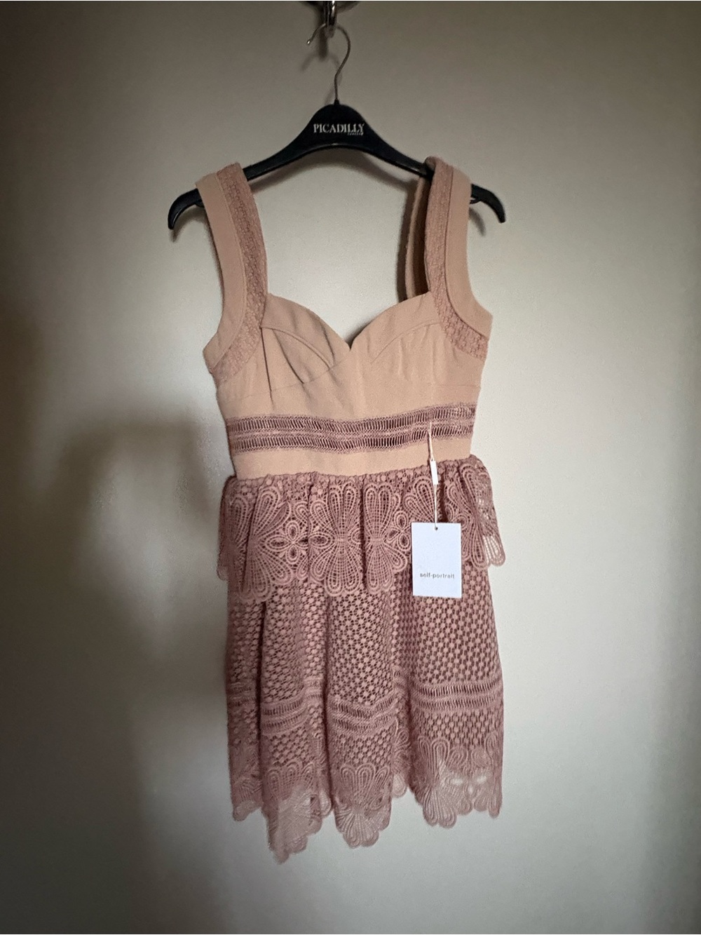NWT- self- portrait Lace Fit-and-Flare Women's Dress